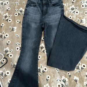 Judy Blue Black Flare Wide Leg Jeans
